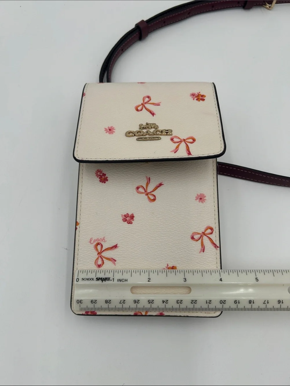 Coach North South Phone Crossbody With Bow Print CN780